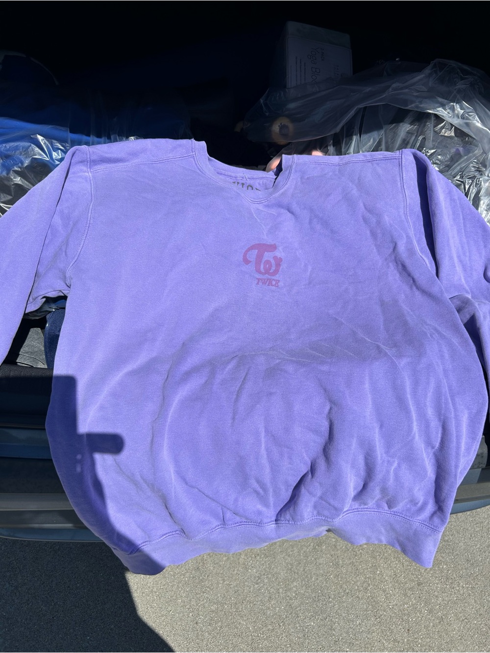 Twice purple crewneck size large as is condition kpop